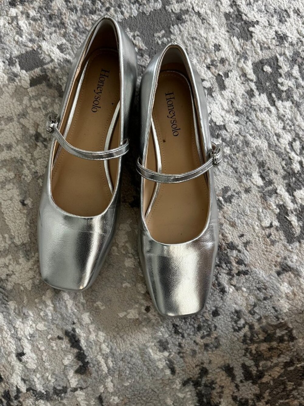 Silver Mary Janes - Picture 2 of 2